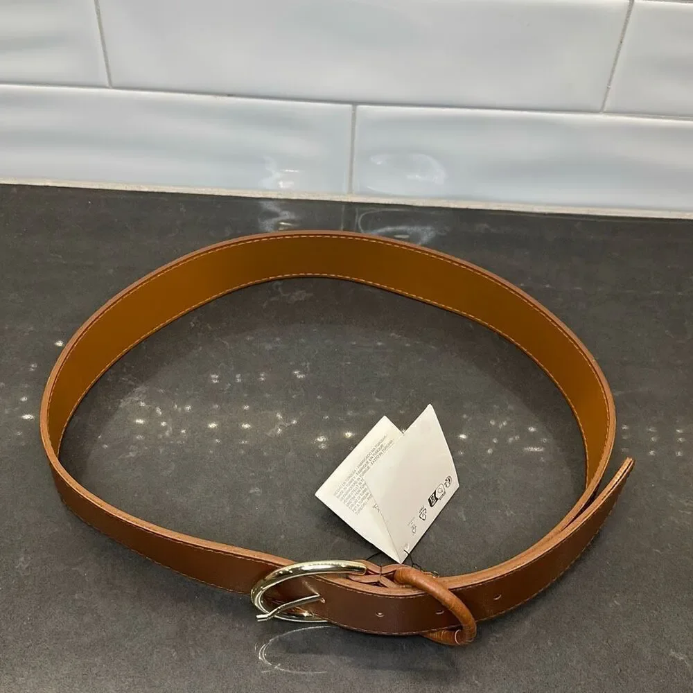 Faux Leather Tan Belt-NWT